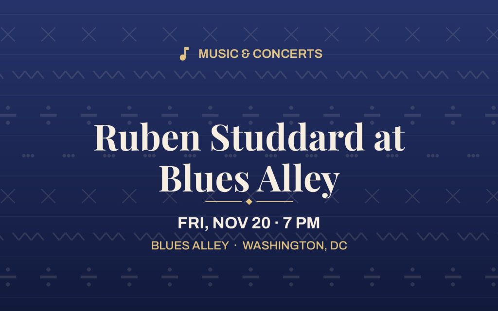 Ruben Studdard at Blues Alley