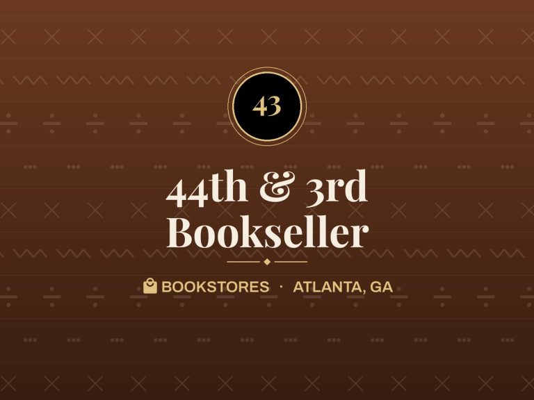 44th & 3rd Bookseller, Atlanta, GA