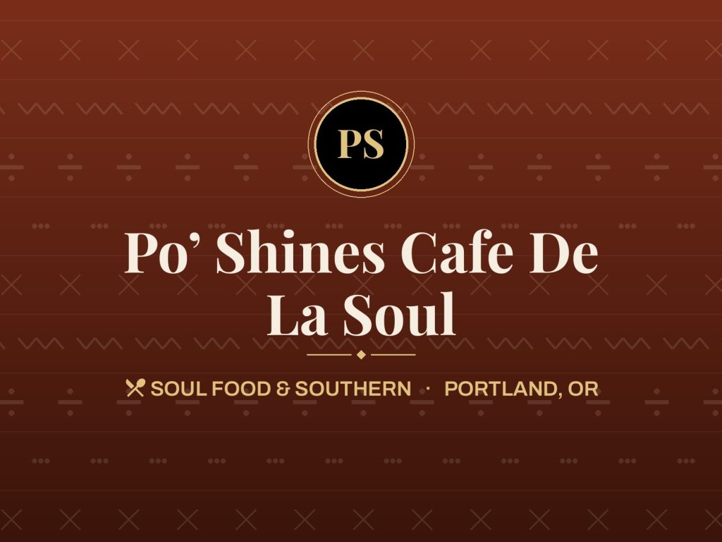 Po' Shines Cafe De La Soul logo