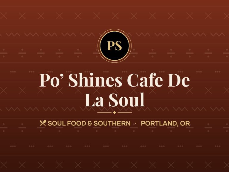 Po’ Shines Cafe De La Soul, Portland, OR